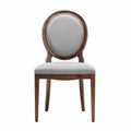 Chaise en bois avec assise en tissu gris 45 x 45 x 90cm pour salle à manger