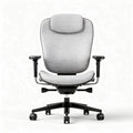 Chaise de bureau ergonomique en tissu gris avec accoudoirs réglables 60 x 60 x 120cm